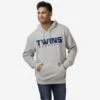 FOCO Minnesota Twins Gray Woven Hoodie