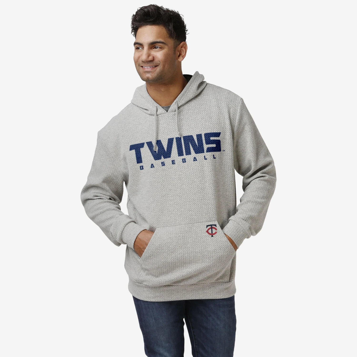 FOCO Minnesota Twins Gray Woven Hoodie 1 FOCO Minnesota Twins Gray Woven Hoodie