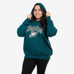 FOCO Philadelphia Eagles Womens Solid Oversized Hoodie