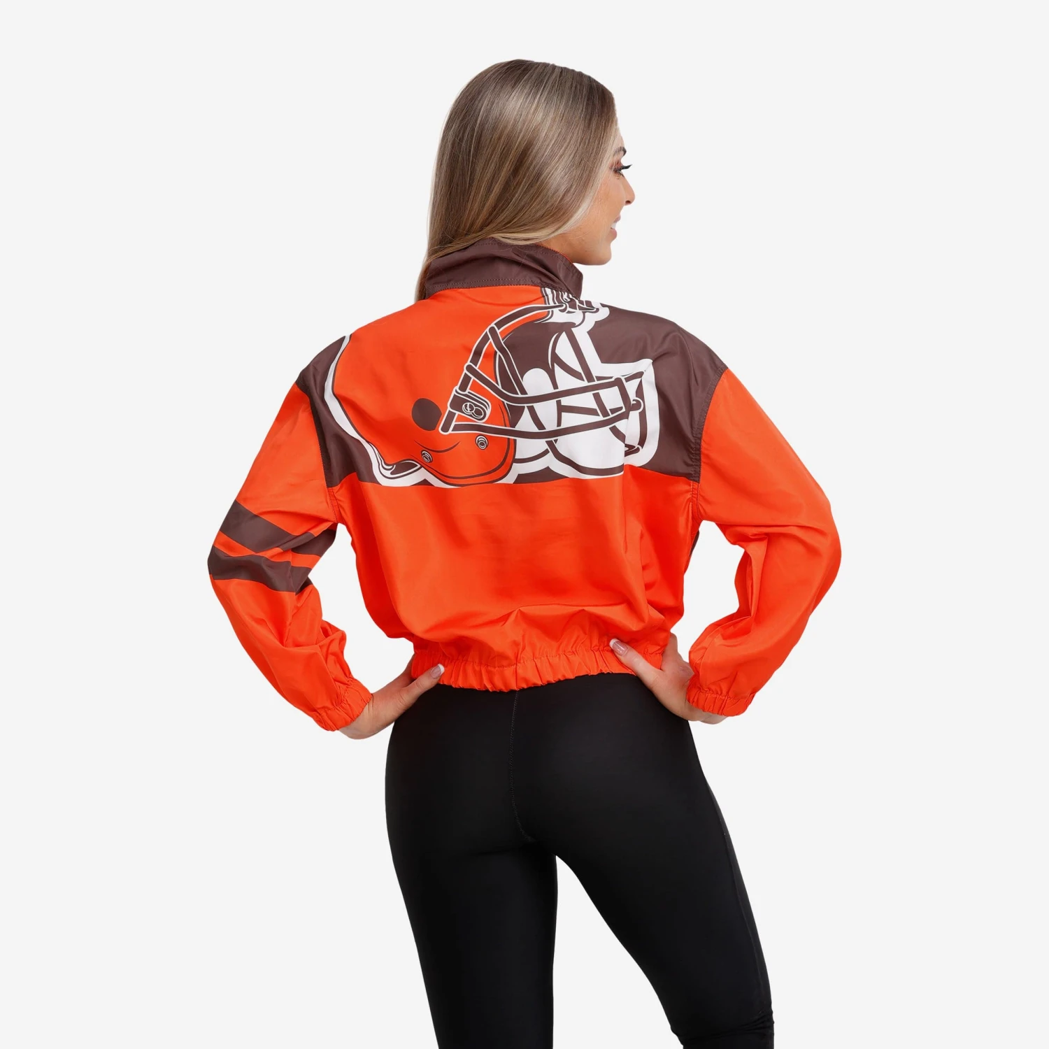 FOCO Cleveland Browns Womens Winning Play Windbreaker 2 FOCO Cleveland Browns Womens Winning Play Windbreaker - Image 2