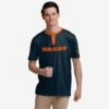 FOCO Chicago Bears Solid Wordmark Short Sleeve Henley