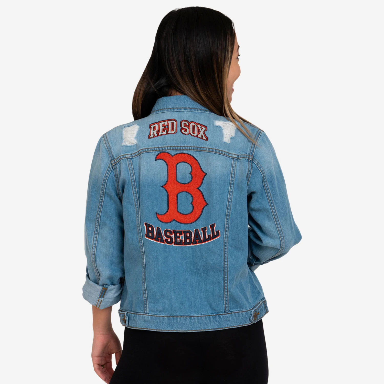 FOCO Boston Red Sox Womens Denim Days Jacket 2 FOCO Boston Red Sox Womens Denim Days Jacket - Image 2