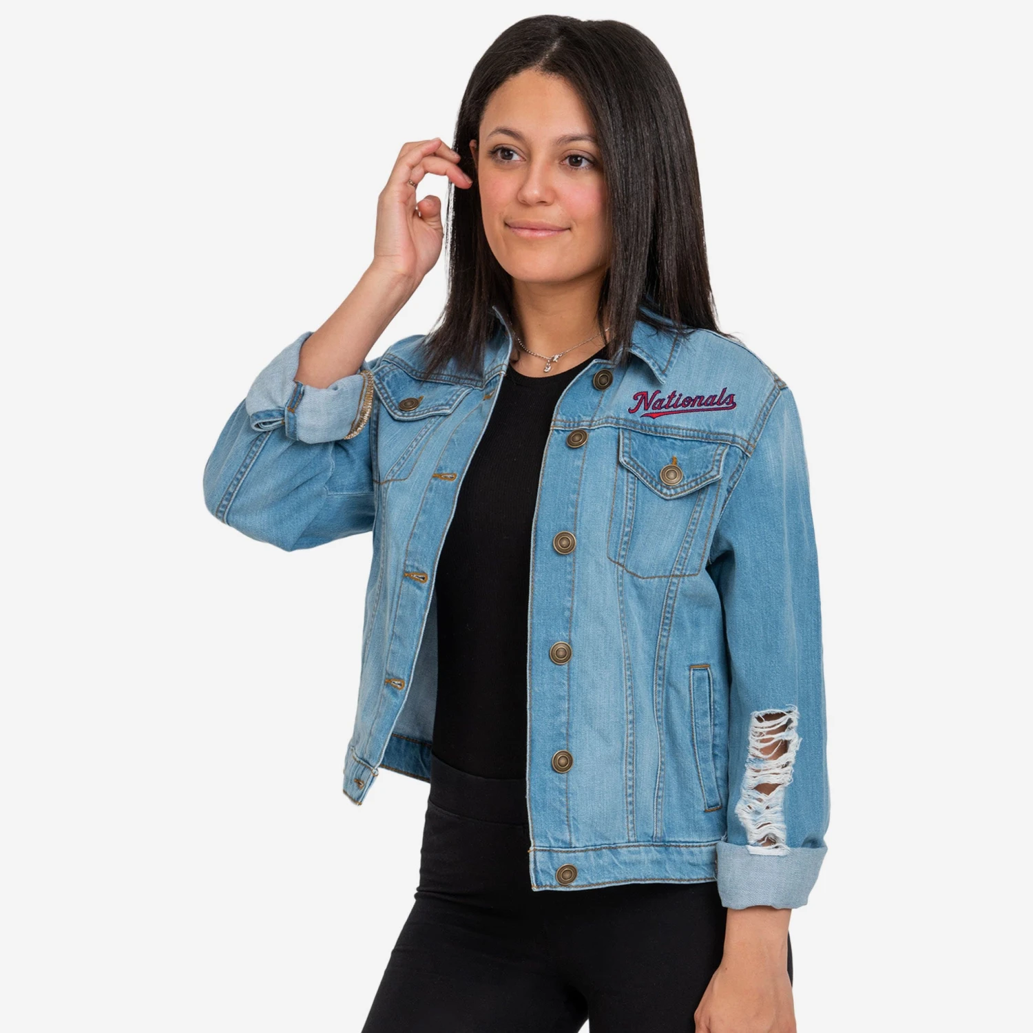 FOCO Washington Nationals Womens Denim Days Jacket 1 FOCO Washington Nationals Womens Denim Days Jacket