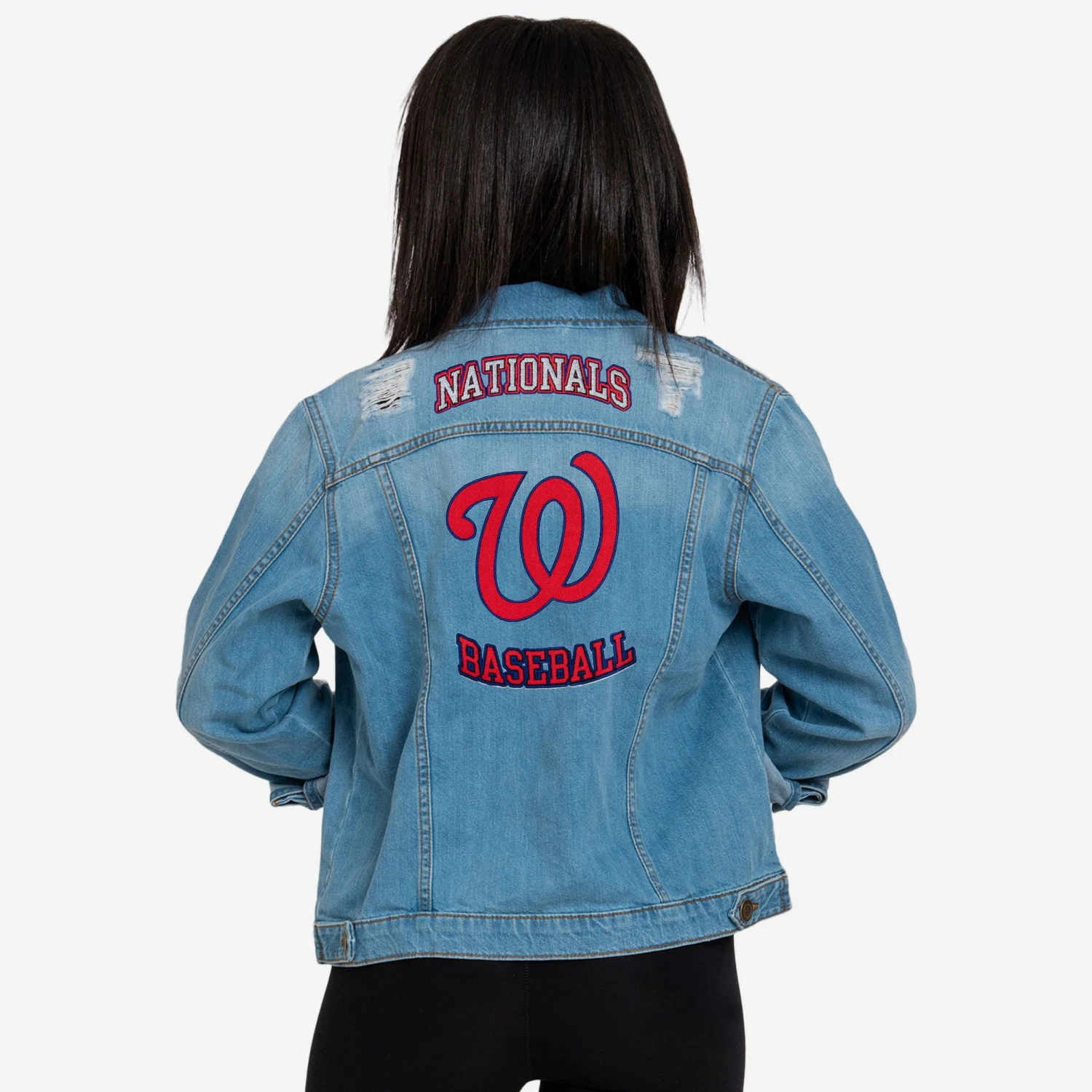 FOCO Washington Nationals Womens Denim Days Jacket 2 FOCO Washington Nationals Womens Denim Days Jacket - Image 2