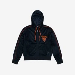 FOCO Chicago Bears Womens Velour Zip Up Top -Fashion General Store JKTWMNFVLRZUCB g4