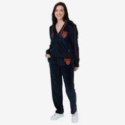 FOCO Chicago Bears Womens Velour Zip Up Top -Fashion General Store JKTWMNFVLRZUCB g5