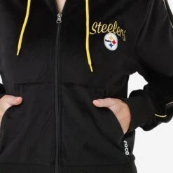 FOCO Pittsburgh Steelers Womens Velour Zip Up Top 7 FOCO Pittsburgh Steelers Womens Velour Zip Up Top -Fashion General Store JKTWMNFVLRZUPS g3