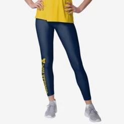 FOCO Michigan Wolverines Womens Solid Wordmark Legging