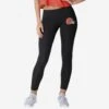 FOCO Cleveland Browns Womens Calf Logo Black Legging