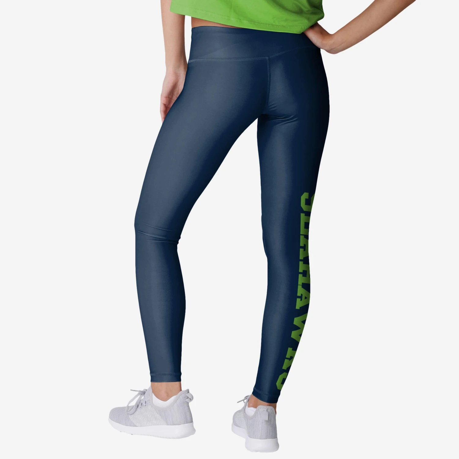 FOCO Seattle Seahawks Womens Solid Big Wordmark Legging 2 FOCO Seattle Seahawks Womens Solid Big Wordmark Legging - Image 2