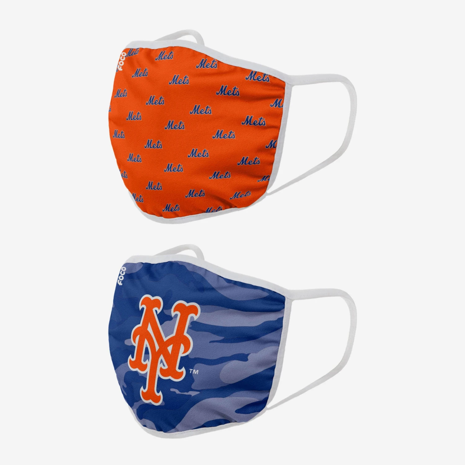 FOCO New York Mets Clutch 2 Pack Face Cover 2 FOCO New York Mets Clutch 2 Pack Face Cover - Image 2
