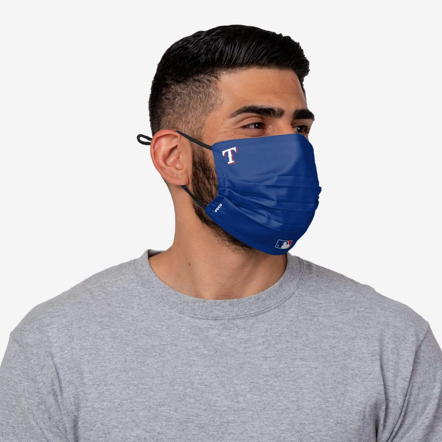 FOCO Texas Rangers On-Field Gameday Adjustable Face Cover 2 FOCO Texas Rangers On-Field Gameday Adjustable Face Cover - Image 2