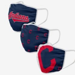 FOCO Cleveland Guardians 3 Pack Face Cover
