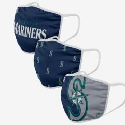 FOCO Seattle Mariners 3 Pack Face Cover