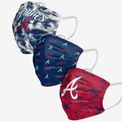 FOCO Atlanta Braves Womens Matchday 3 Pack Face Cover