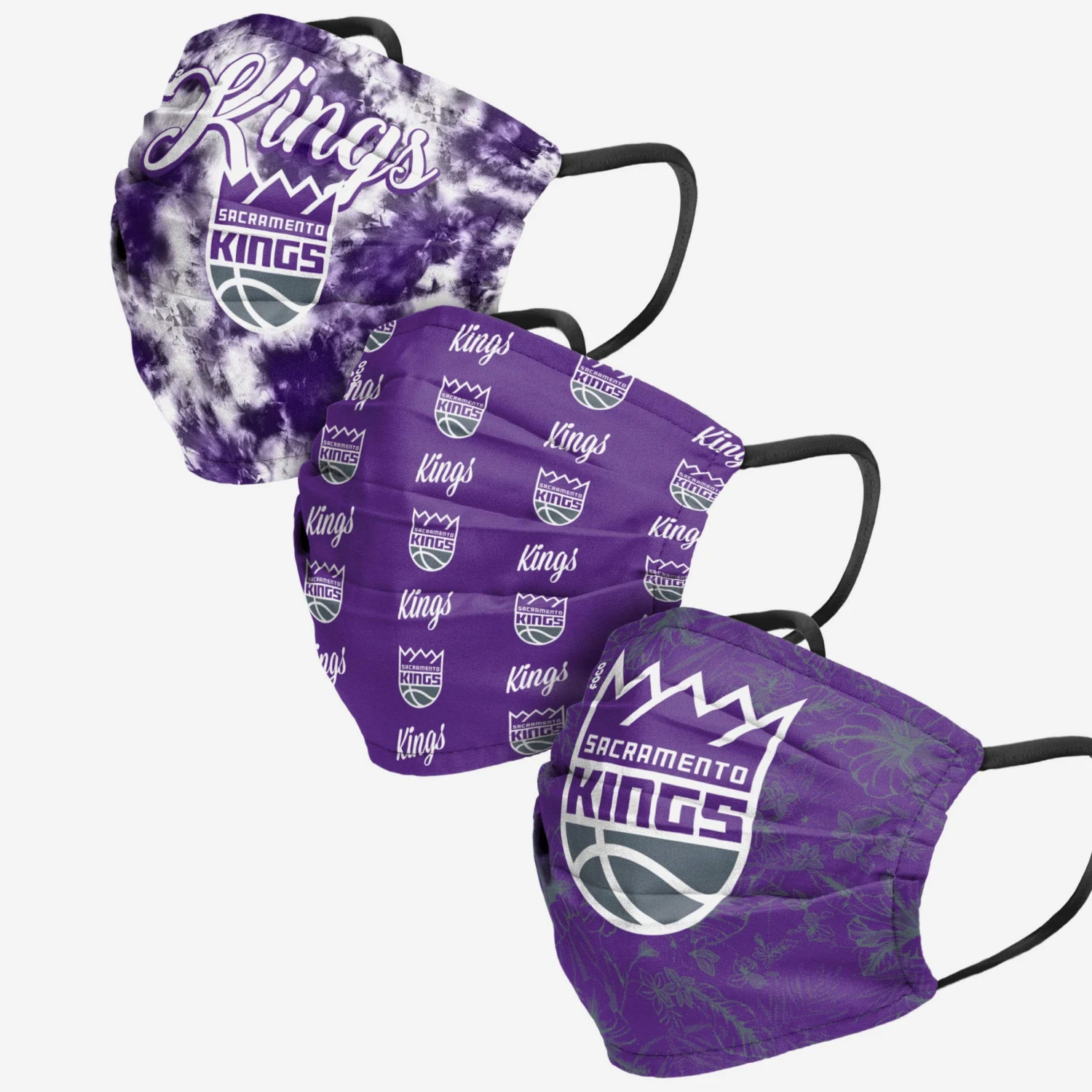 FOCO Sacramento Kings Womens Matchday 3 Pack Face Cover 1 FOCO Sacramento Kings Womens Matchday 3 Pack Face Cover