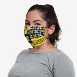 FOCO Michigan Wolverines Busy Block Adjustable Face Cover -Fashion General Store MANCBZADFCMI g3