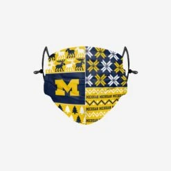 FOCO Michigan Wolverines Busy Block Adjustable Face Cover