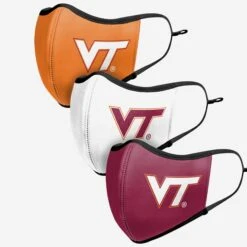 FOCO Virginia Tech Hokies Sport 3 Pack Face Cover -Fashion General Store MANCHESCBFC3PKVT g4