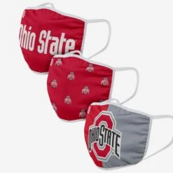 FOCO Ohio State Buckeyes 3 Pack Face Cover