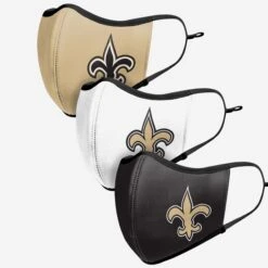 FOCO New Orleans Saints Sport 3 Pack Face Cover -Fashion General Store MANFHESCBFC3PKNS g4