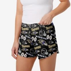FOCO Baltimore Ravens Womens Gameday Ready Lounge Shorts