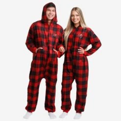 FOCO Tampa Bay Buccaneers Plaid One Piece Pajamas