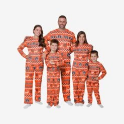 FOCO Auburn Tigers Womens Ugly Pattern Family Holiday Pajamas -Fashion General Store PJSETWMNC21USAU g3
