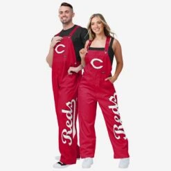 FOCO Cincinnati Reds Mens Big Logo Bib Overalls -Fashion General Store PNTMBBLOACR g3