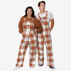 FOCO Texas Longhorns Mens Plaid Bib Overalls -Fashion General Store PNTNCBFPDOATX g3