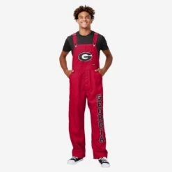 FOCO Georgia Bulldogs Mens Big Logo Bib Overalls