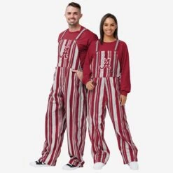 FOCO Alabama Crimson Tide Mens Hyper Stripe Bib Overalls -Fashion General Store PNTNCHYSTOAALB g3