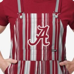 FOCO Alabama Crimson Tide Mens Hyper Stripe Bib Overalls -Fashion General Store PNTNCHYSTOAALB g4