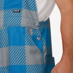 FOCO Detroit Lions Mens Plaid Bib Overalls -Fashion General Store PNTNFBFPDOADL g5