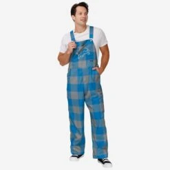 Featured Products 17 FOCO Detroit Lions Mens Plaid Bib Overalls