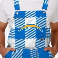 FOCO Los Angeles Chargers Mens Plaid Bib Overalls -Fashion General Store PNTNFBFPDOALAC g4