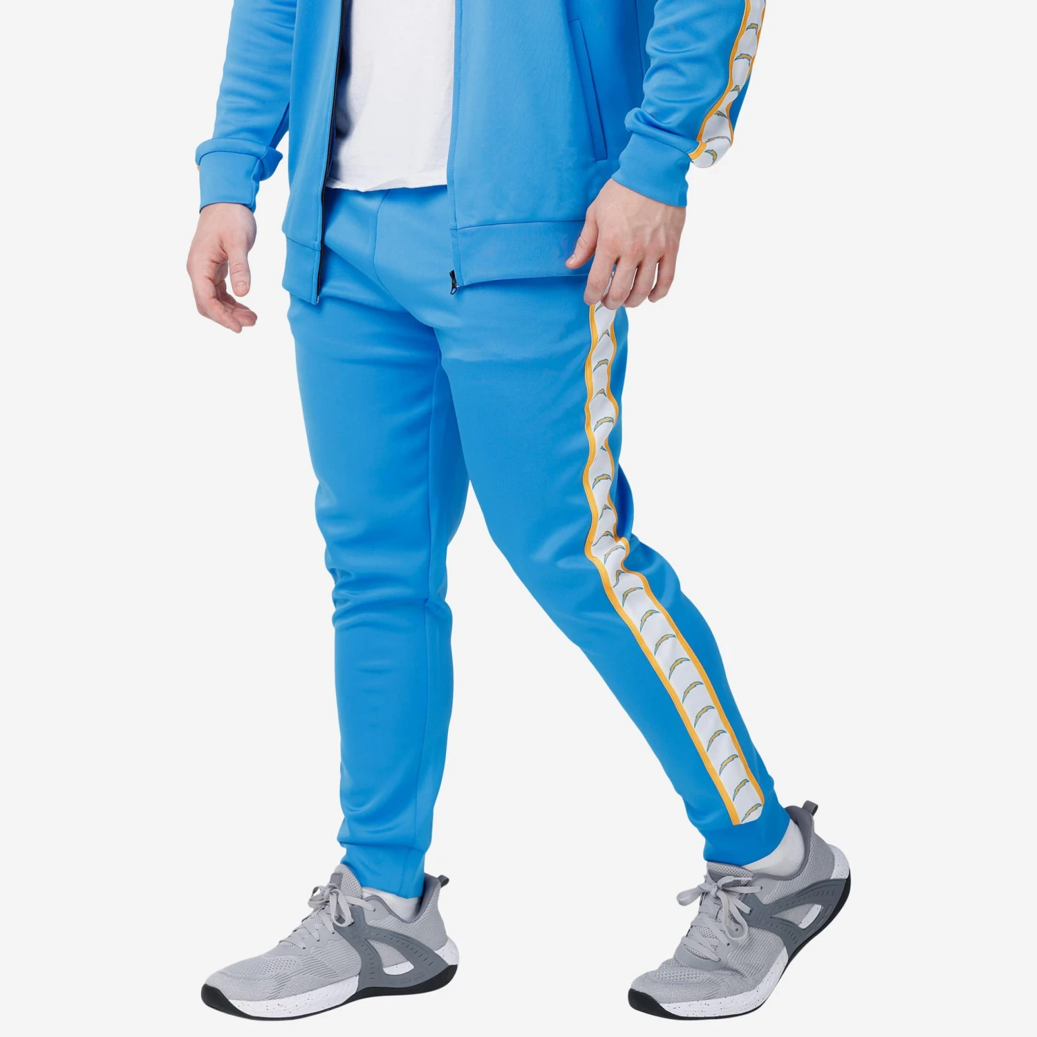 FOCO Los Angeles Chargers Stripe Logo Track Pants 1 FOCO Los Angeles Chargers Stripe Logo Track Pants