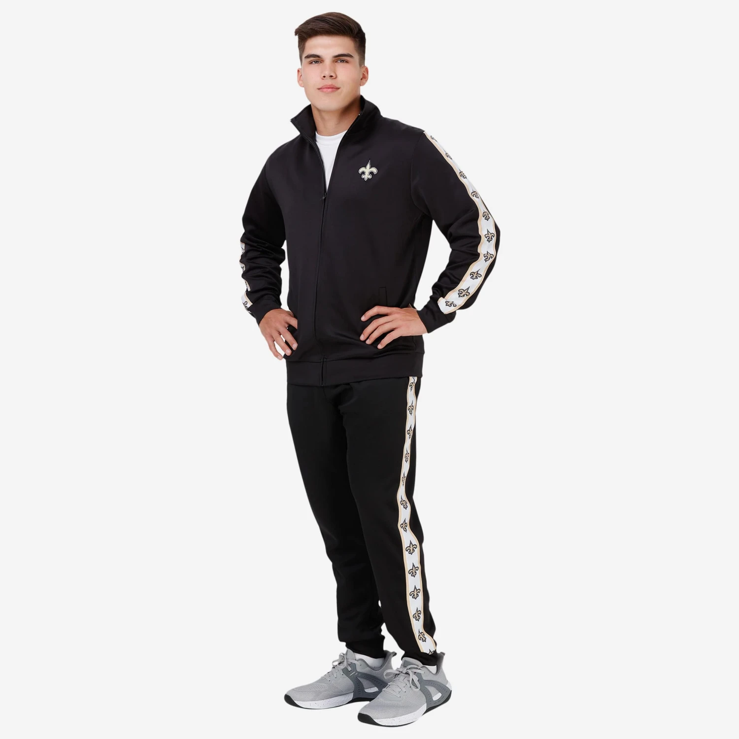 FOCO New Orleans Saints Stripe Logo Track Pants 5 FOCO New Orleans Saints Stripe Logo Track Pants - Image 5