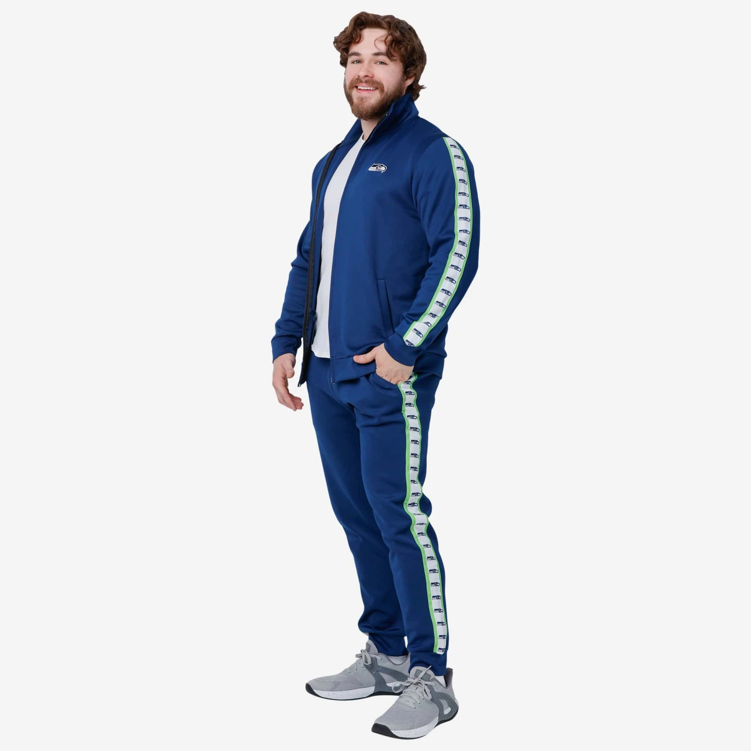 FOCO Seattle Seahawks Stripe Logo Track Pants 5 FOCO Seattle Seahawks Stripe Logo Track Pants - Image 5