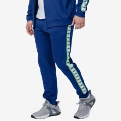 FOCO Seattle Seahawks Stripe Logo Track Pants