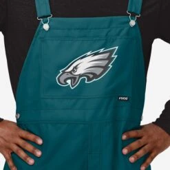 FOCO Philadelphia Eagles Mens Solid Wordmark Bib Overalls -Fashion General Store PNTNFSWOAPE g3