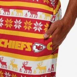 FOCO Kansas City Chiefs Mens Ugly Home Gating Bib Overalls -Fashion General Store PNTNFUGYHMOAKC g5