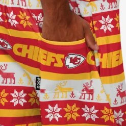 FOCO Kansas City Chiefs Mens Ugly Home Gating Bib Overalls -Fashion General Store PNTNFUGYHMOAKC g6