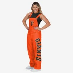 FOCO San Francisco Giants Womens Big Logo Bib Overalls
