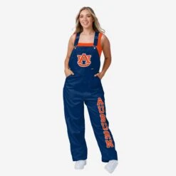 FOCO Auburn Tigers Womens Big Logo Bib Overalls