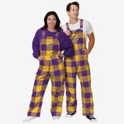FOCO Minnesota Vikings Womens Plaid Bib Overalls -Fashion General Store PNTWMNFBFPDOAMV g3