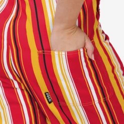 FOCO Kansas City Chiefs Womens Hyper Stripe Bib Overalls -Fashion General Store PNTWMNFHYSTOAKC g6