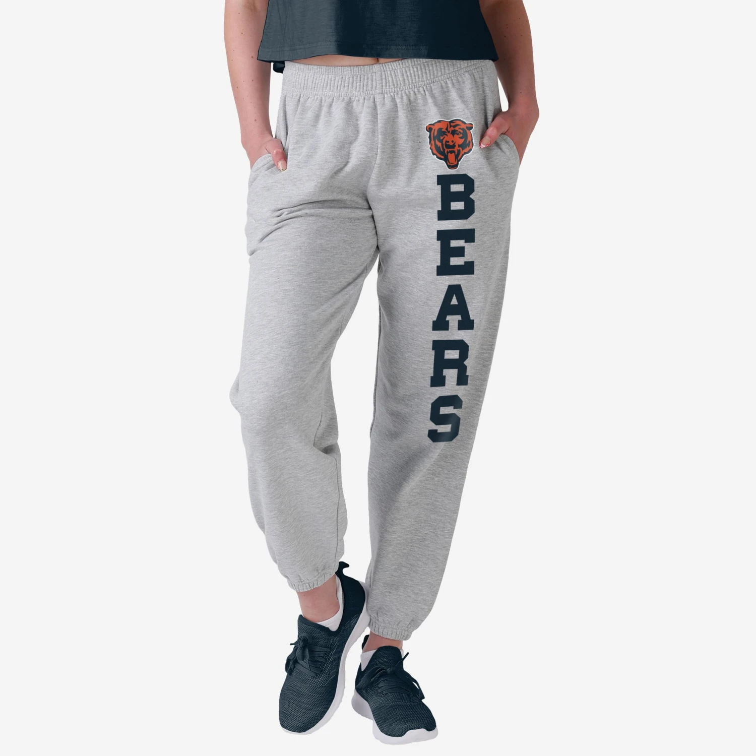 FOCO Chicago Bears Womens Big Wordmark Gray Sweatpants 1 FOCO Chicago Bears Womens Big Wordmark Gray Sweatpants