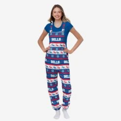 FOCO Buffalo Bills Womens Ugly Home Gating Bib Overalls