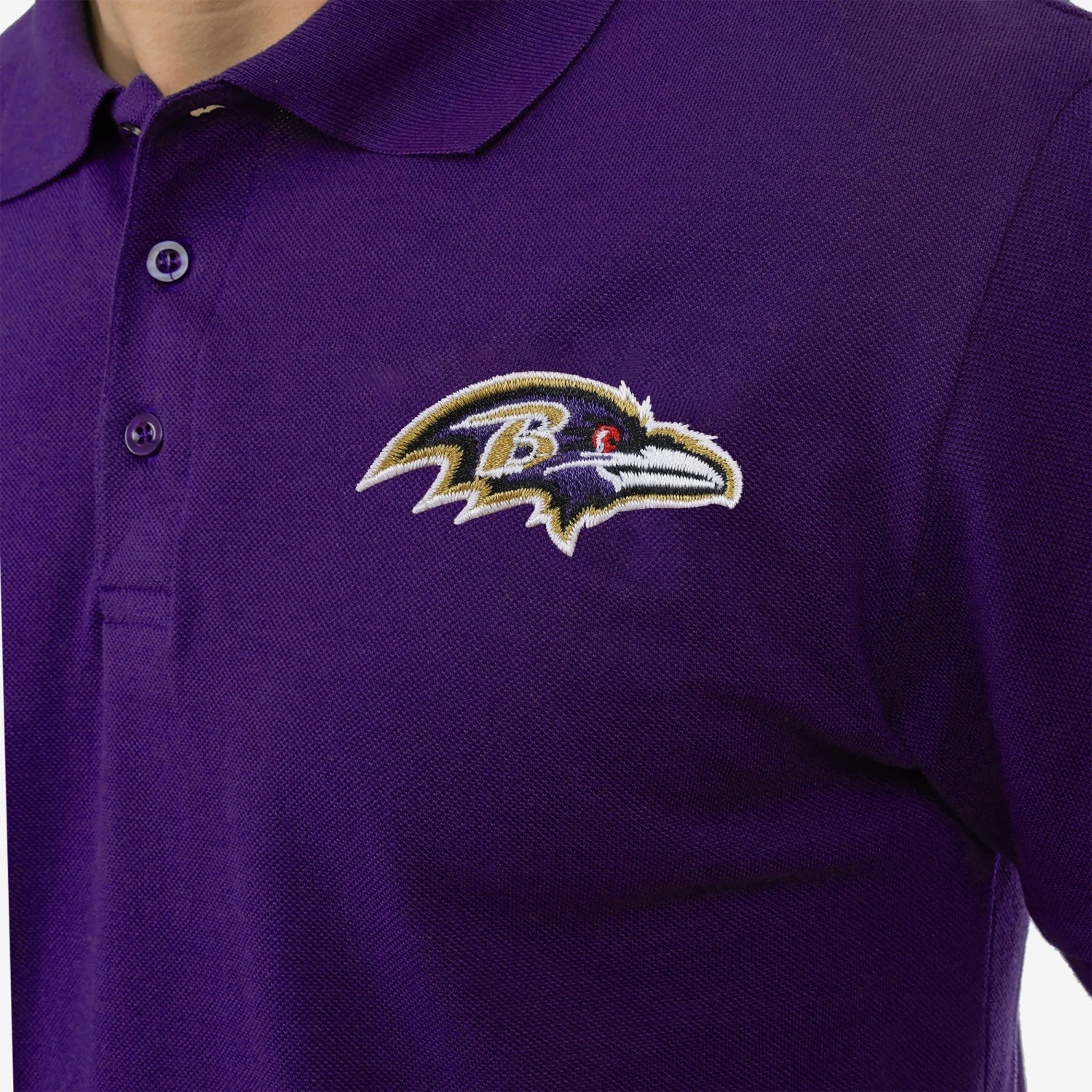 FOCO Baltimore Ravens Casual Color Polo 3 FOCO Baltimore Ravens Casual Color Polo - Image 3